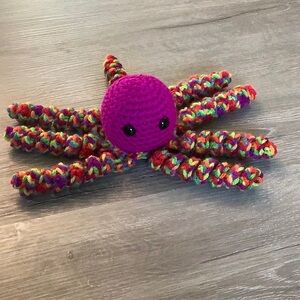 Rainbow Octopus crochet  Plush Toy